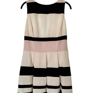 Lauren Ralph Lauren Striped Fit and Flare Knee Length Dress, Size 12